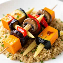 Soy-Maple Tofu and Vegetable Kebabs